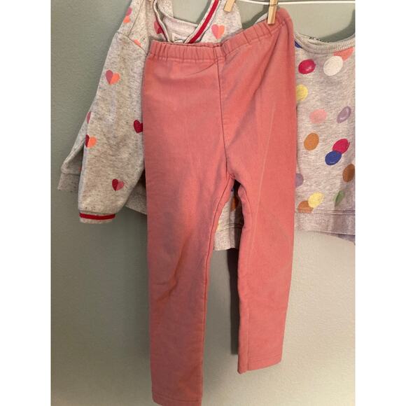 Gymboree 2 Sweatshirts & Uniqlo Fleece-Lined Pants Lot ~ Sz 3 ~ Cool Beach Days - Picture 2 of 8